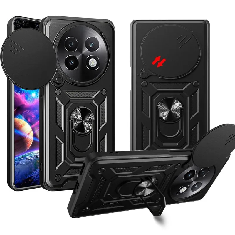 Capa Capinha Case Para Realme 13 + Plus - Protetora Resistente Anti Impacto Queda Armadura Militar Cor:preto