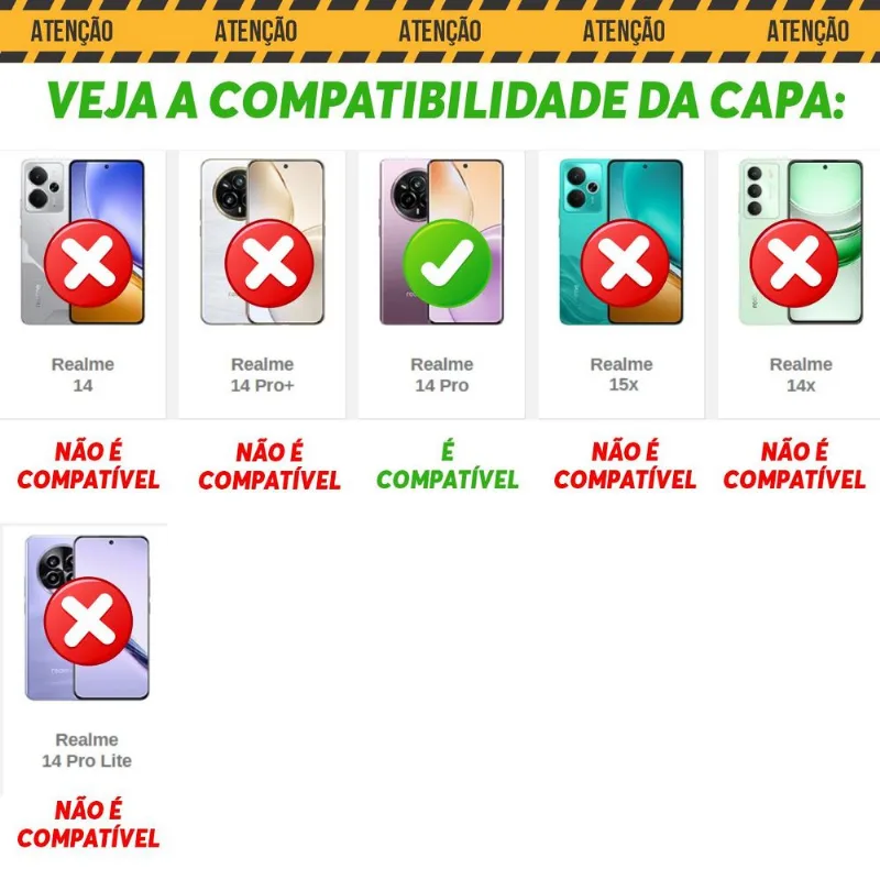 Capa Capinha Case Para Realme 14 Pro - Protetora Militar Resistente Anti Impacto Queda Armadura