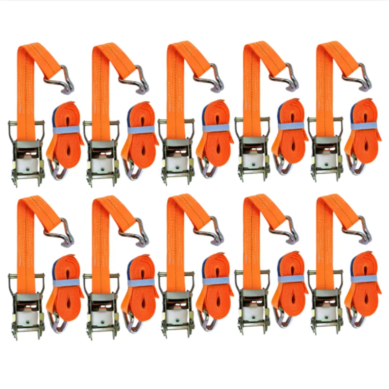 Kit 10 Cintas Com Catraca 15 Tonelada 9 Metros Poliéster Muke Tools