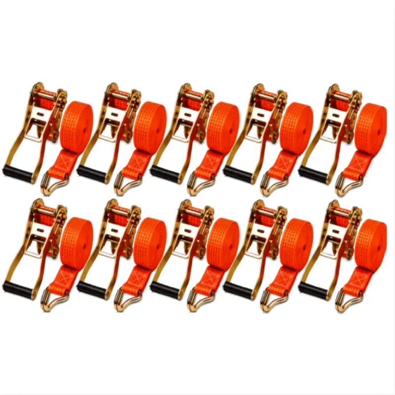 Kit 10 Cintas Com Catraca Para Amarração De Carga 5 Toneladas 9 Metros Muke Tools