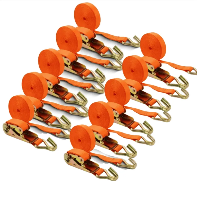 Kit 10 Cintas Com Catraca Para Amarração De Carga 08 Tonelada 45 Metros Muke Tools