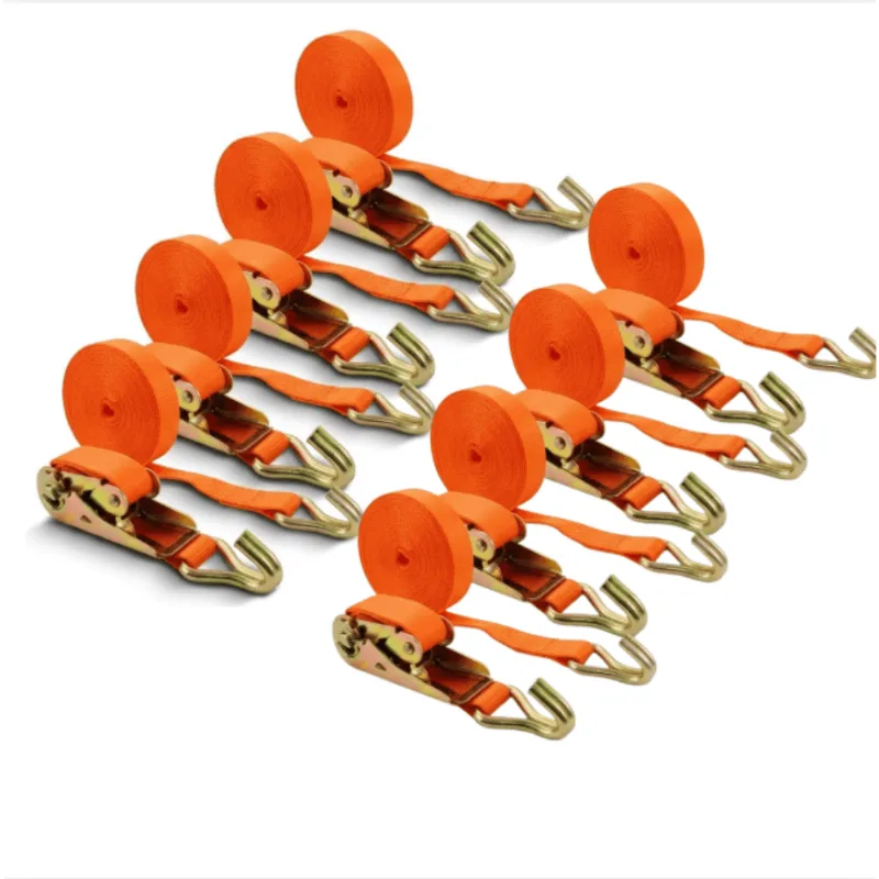 Kit 8 Cintas Com Catraca Para Amarração De Carga 08 Tonelada 45 Metros Muke Tools