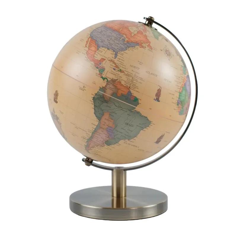 Globo Decorativo Marrom Base Metal 28 Cm - LC
