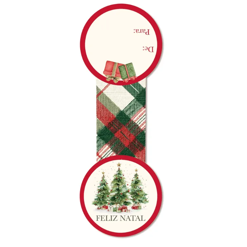 Lacre para Sacola 11x23.5cm Memórias Com 10 Vermelho Cromus