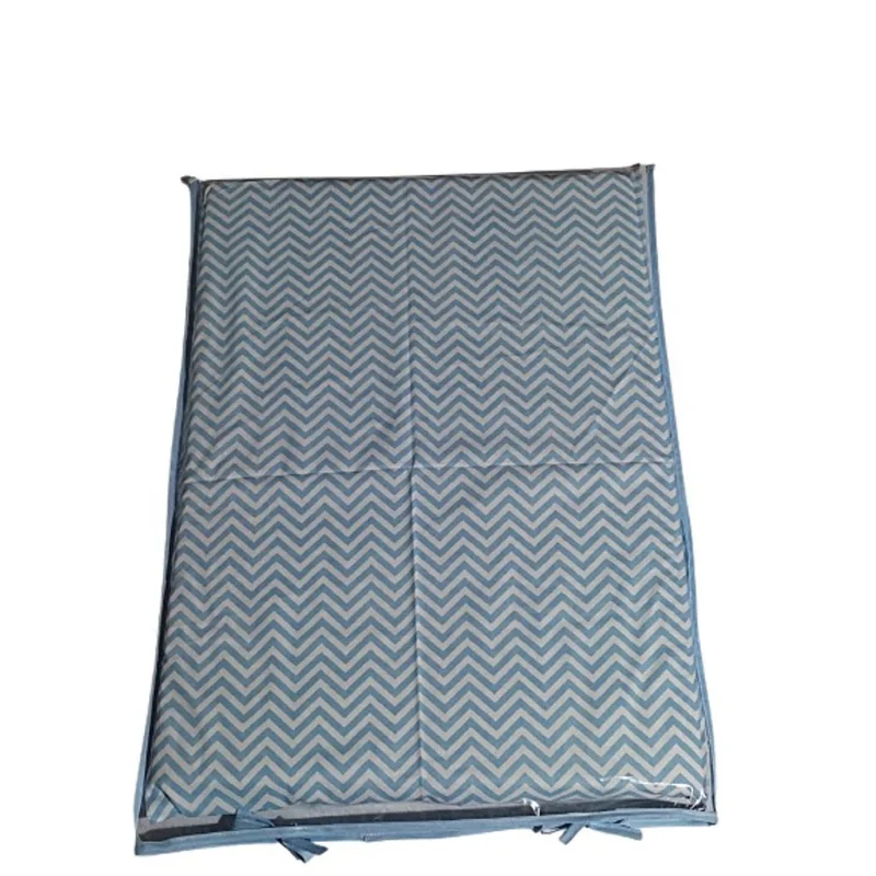 Trocador de cômoda para bebês com capa plástica impermeável chevrom azul bebê