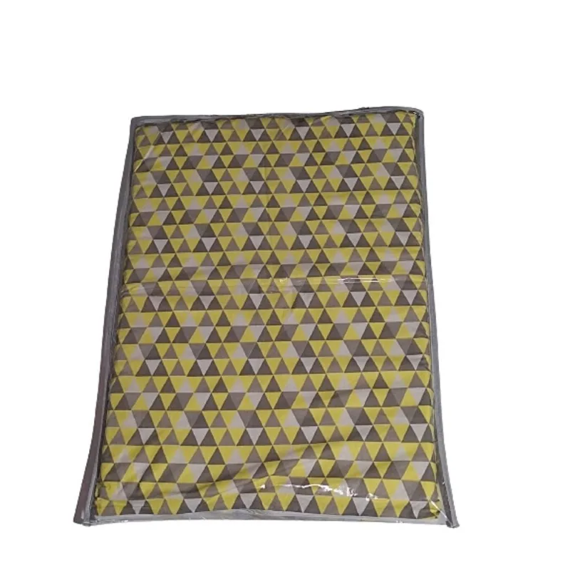 Trocador de cômoda para bebês com capa plástica impermeável triangulo amarelo