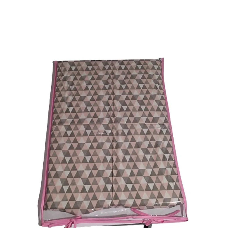 Trocador de cômoda para bebês com capa plástica impermeável triangulo rosa