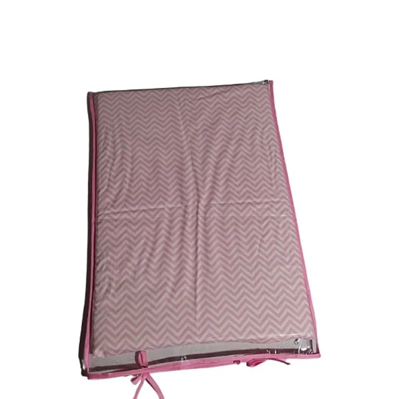 Trocador de cômoda para bebês com capa plástica impermeável chevrom rosa