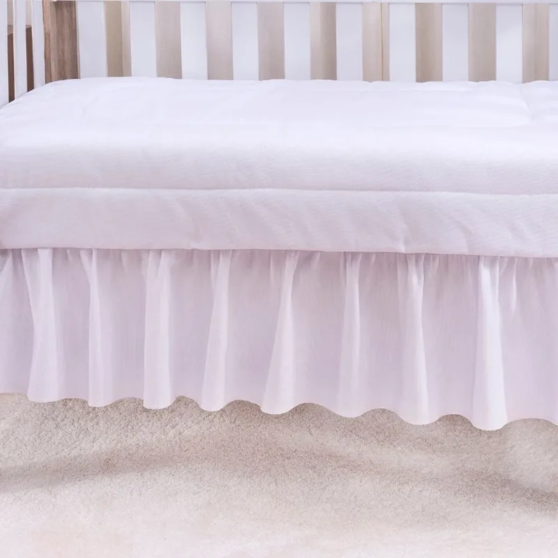 Saia de mini berço branco 100% poliester
