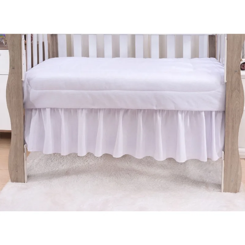 Saia de berço americano branco 100% poliester