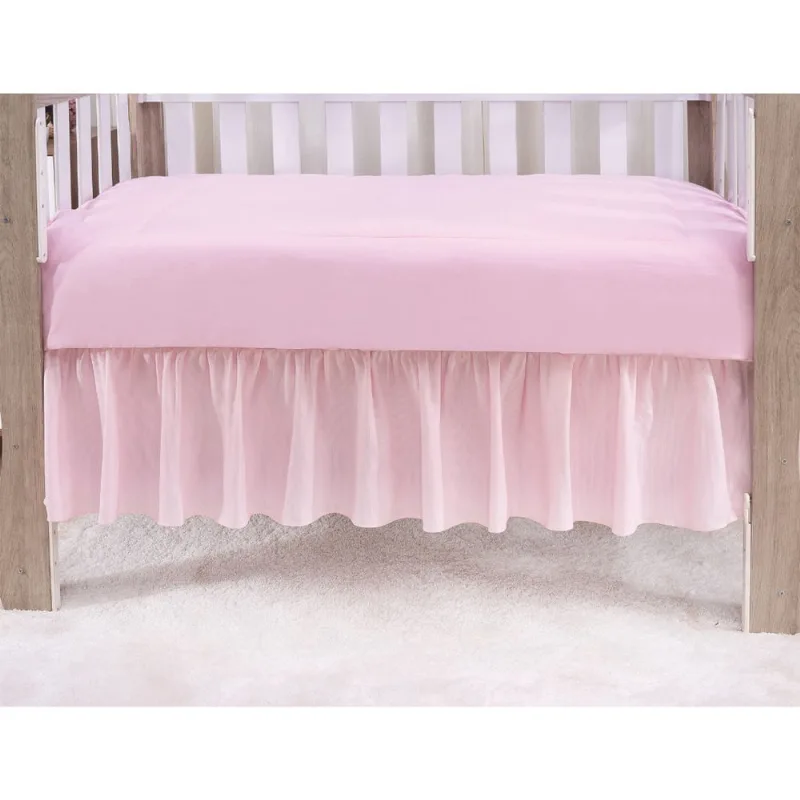 Saia de Mini Berço rosa 100% poliester