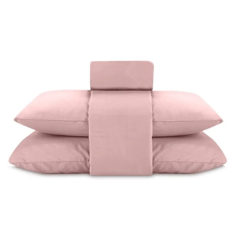 Jogo de Cama Casal Elegance Liso Havan Casa 4 pçs - Rosa - Andreza Enxovais