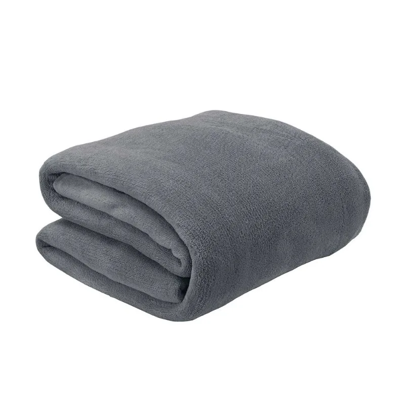 Manta Fleece Queen Andreza Cinza 1 Peça - ANDREZA