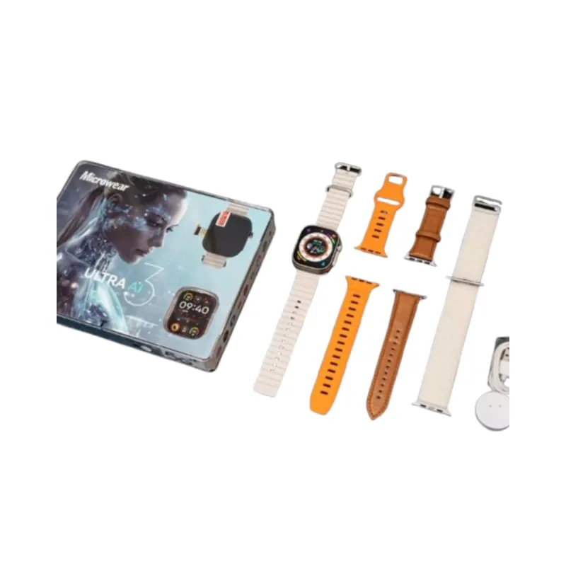 Smartwatch Ultra 3 AI 5G AMOLED 2GB/16GB c/ Chip, GPS e WiFi - microwear
