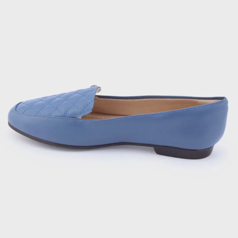 Sapatilha feminina Light Gel 565-5318 matelassê azul