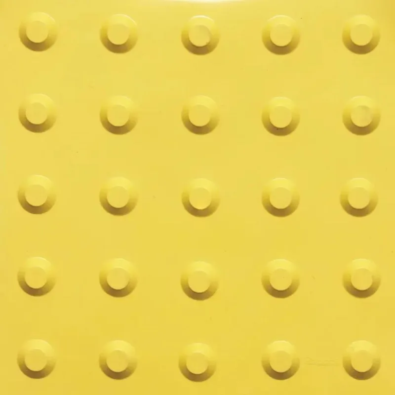 Piso Demarcação Tátil Alerta Amarelo 25x25cm 16 Peças Kapazi