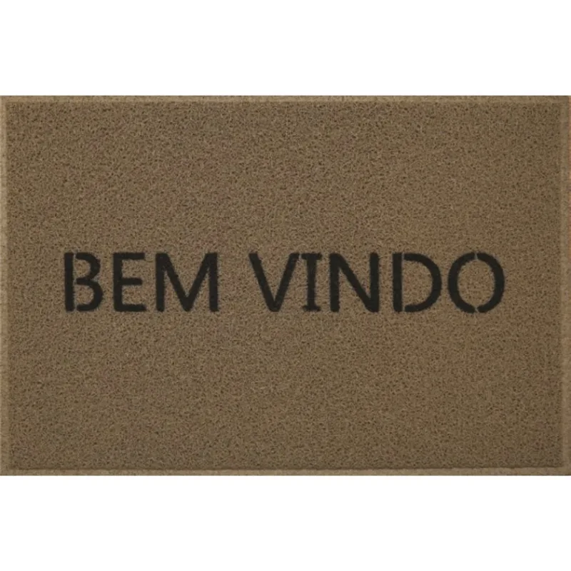 Capacho em Vinil Light 40x60cm Bem Vindo Bege Kapazi