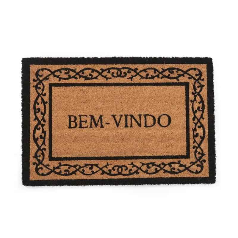 Tapete de Entrada Fibra de Coco 50cmx75cm Cerca Viva Kapazi
