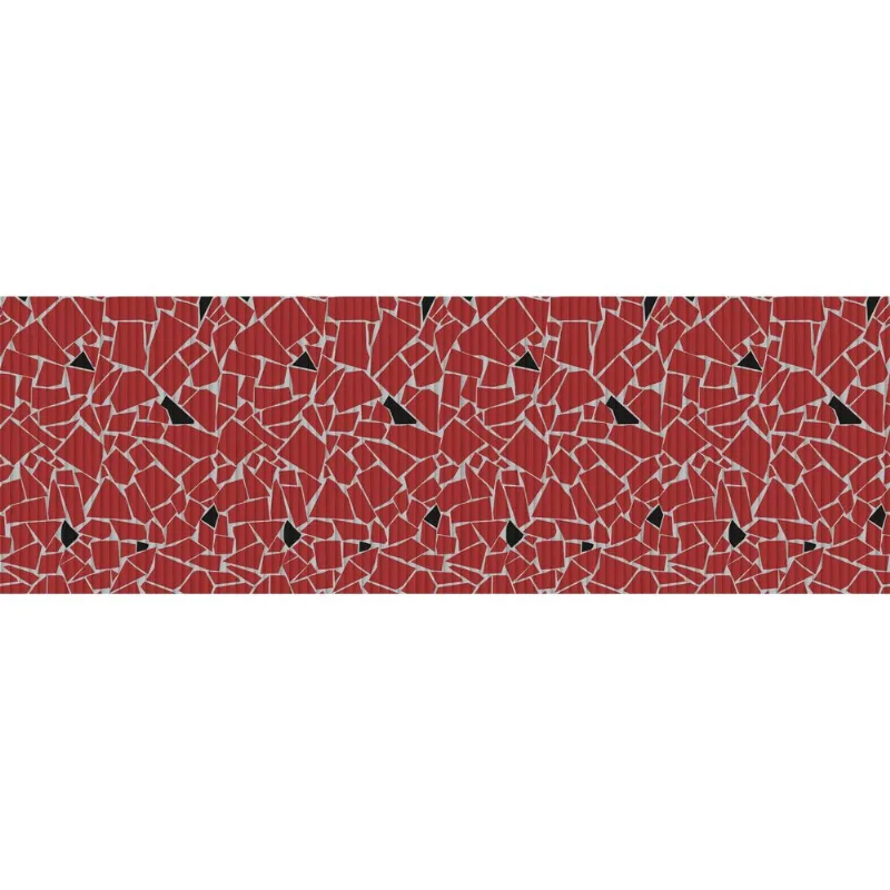 Passadeira Pvc 65Cmx1M Nac Tropical Mosaico Vermelho Kapazi - Kapazi