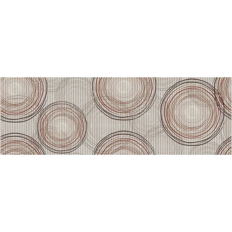 Passadeira Pvc 65Cmx1M Nac Tropical Circulos Cinza Kapazi