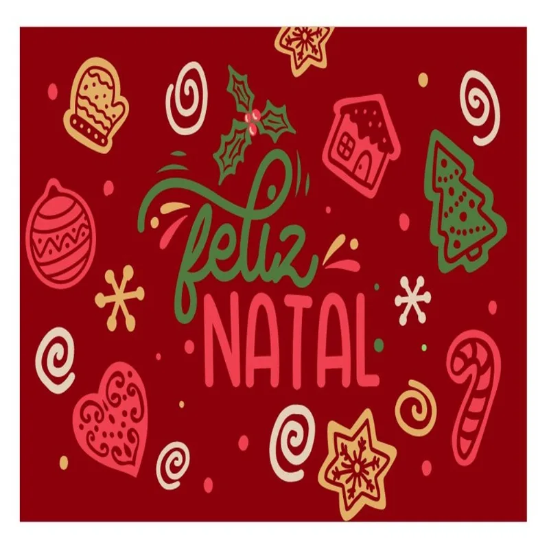 Tapete De Entrada Feliz Natal Neon