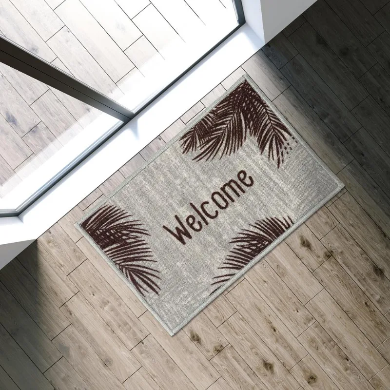 Tapete Capacho Kapazi 40cmx60cm Clean Kasa Palm Trees