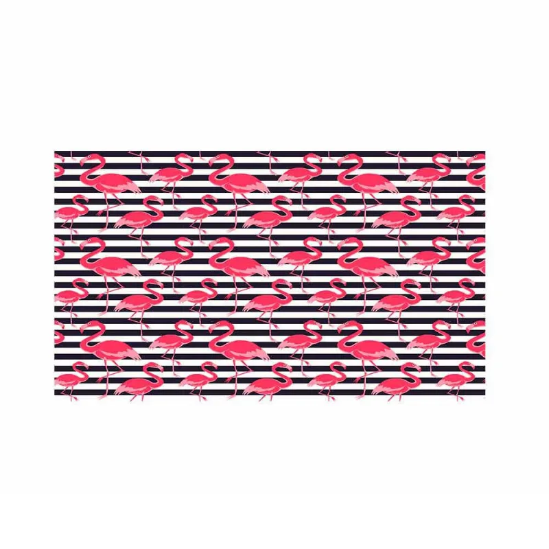Passadeira Flamingo 43cm x 1,30m PVC azul Tropical Kapazi - Kapazi