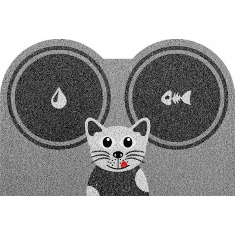 Capacho Vinil Pet 40Cmx60Cm Hl Cat Kapazi Capacho Vinil Pet Super Print Hora Do Lanche Cat Kapazi 40Cm X 60Cm - Kapazi