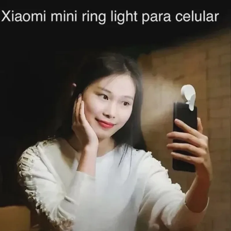 Flash p/ Celular Luz Mini Ring Light Anel Led Selfie Xiaomi