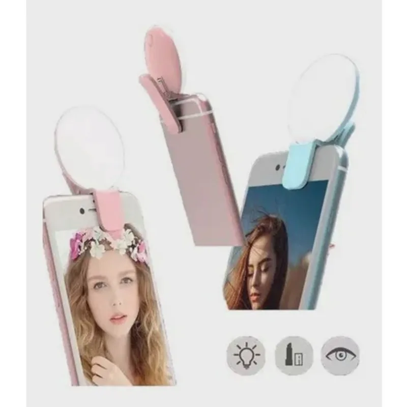 Clipe Xiaomi Anel Luz Pra Selfie Ring Light Flash Celular Universal