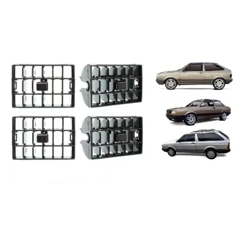 Kit Difusor Ar Painel Gol Saveiro Voyage Quadrado 4 Pçs