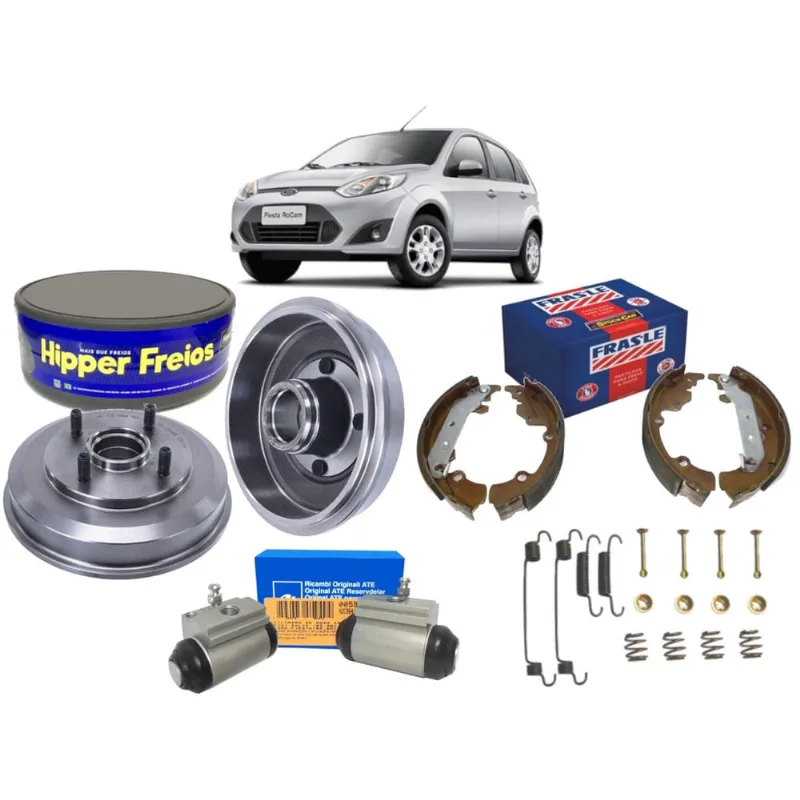 Kit Freio Traseiro Fiesta 1.0 1.6 Zetec c/ Sapatas Cilindro hipper freios/ fras-le/ ate/ ceccarelli