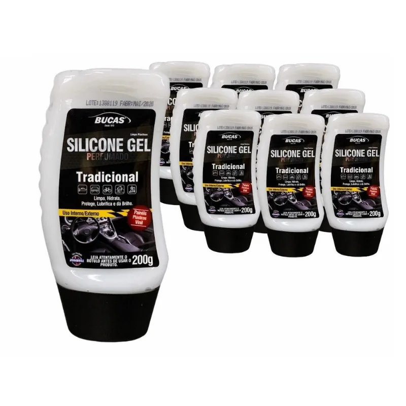 Kit 10 Silicone Gel Painel Bucas Perfumado Tradicional 200g