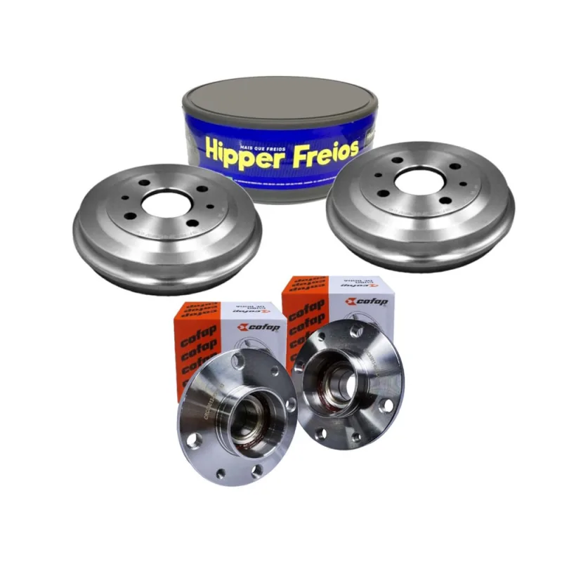 Kit tambor freio + cubo traseiro palio 1996 A 2011 P/2 rodas com rolamento *SEM abs - Não Disponível - Automotivo