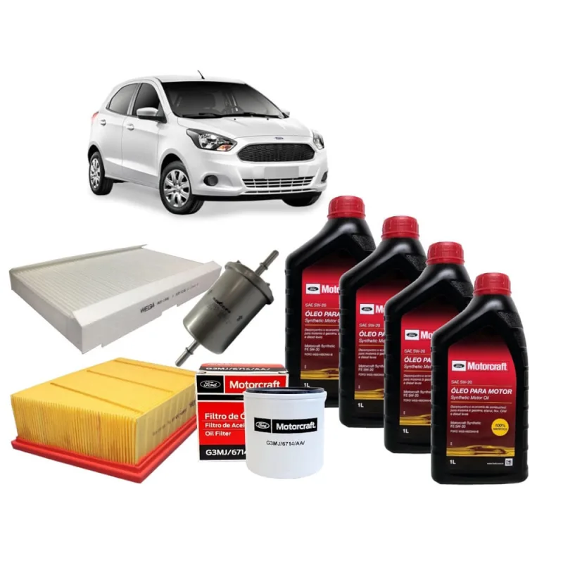 Kit revisão ka 1.0 3 cil 2015 2016 2017 2018 2019 2020 2021 óleo E filtros - Não Disponível - Automotivo