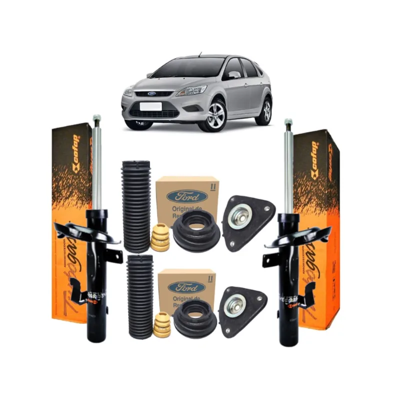 Kit amortecedor focus 2009 2010 2011 2012 2013 dianteiro c/coxim batentes cofap