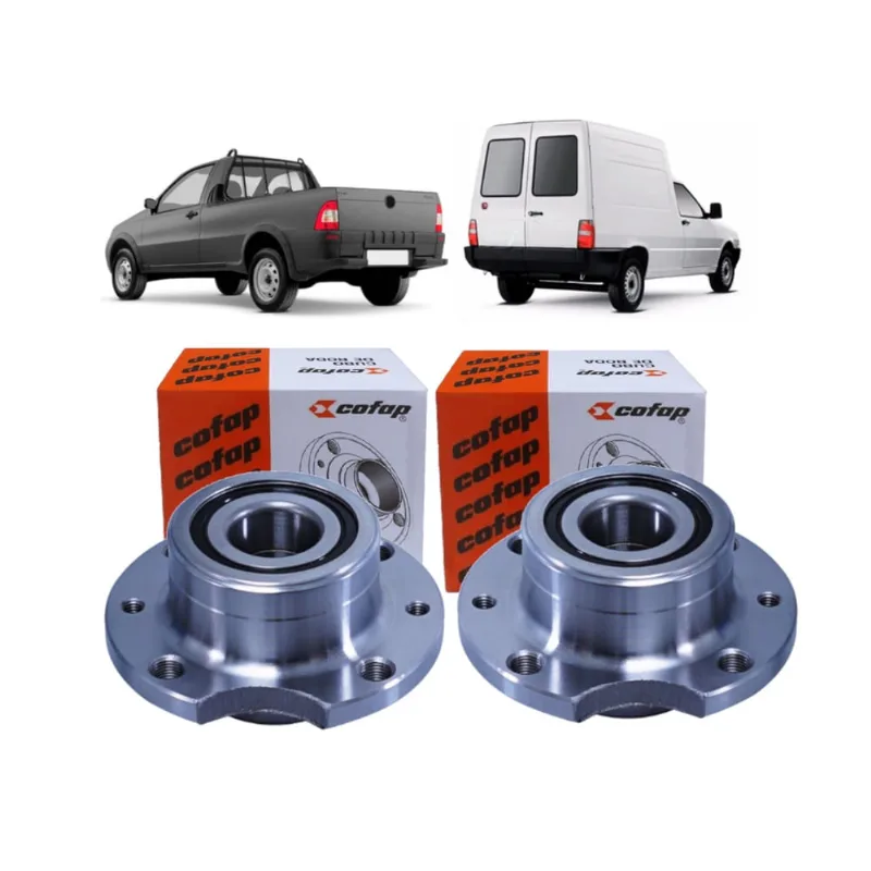 2 cubos traseiro strada fiorino todas s/ abs cofap c/rolamen