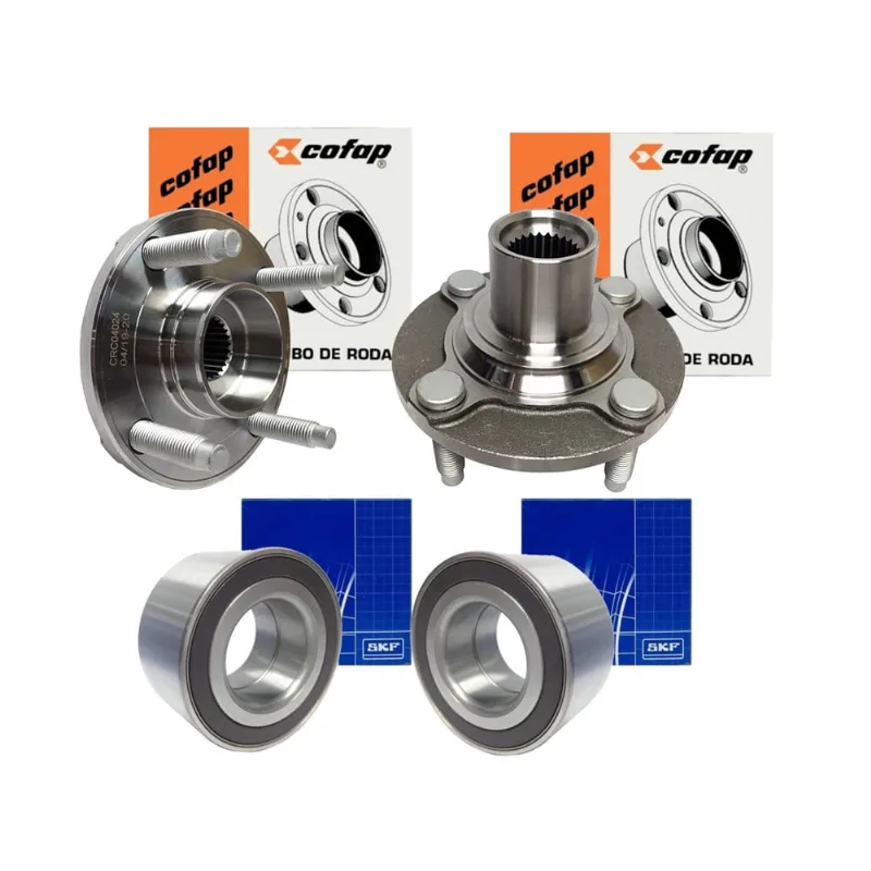 2 cubo dianteiro onix prisma cobalt sonic spin c/ rolamento cofap/ skf