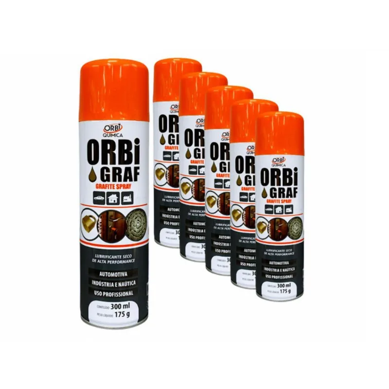 Kit Grafite Spray Lubrificante A Seco Alta Performance 300ml