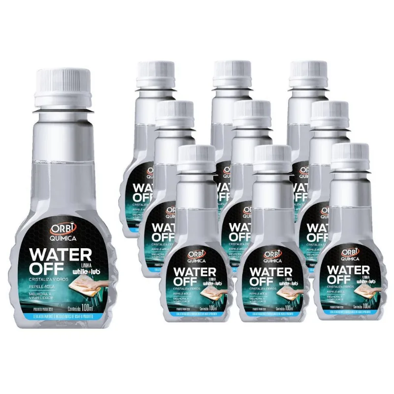 Kit Cristalizador De Vidros Repele Agua Water Off Orbi 100ml