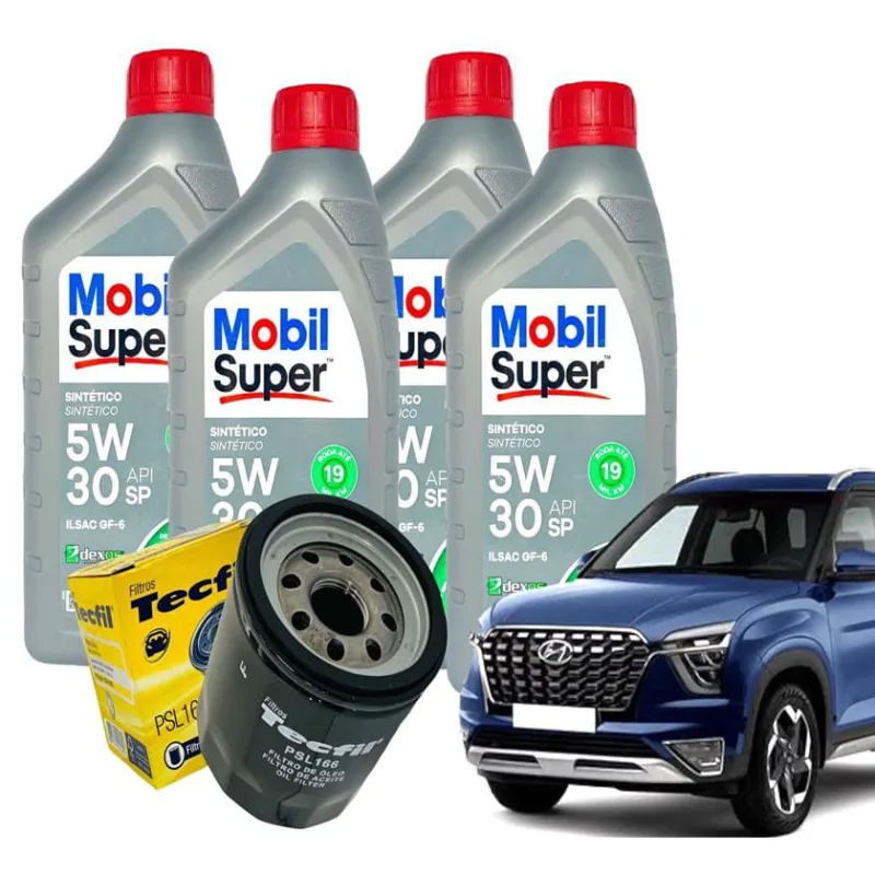 Kit 4 Óleo Creta 1.0 12v Turbo 2021 2022 + Filtro de Óleo - Mobil