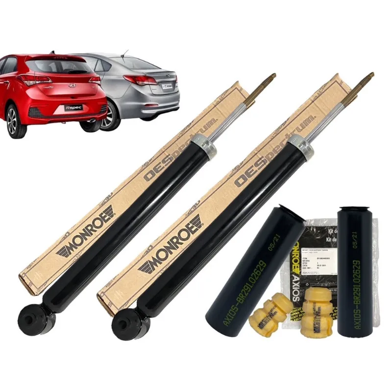 Kit Amortecedor HB20 HB20S 2012 a 2022 Traseiro c/ Batentes