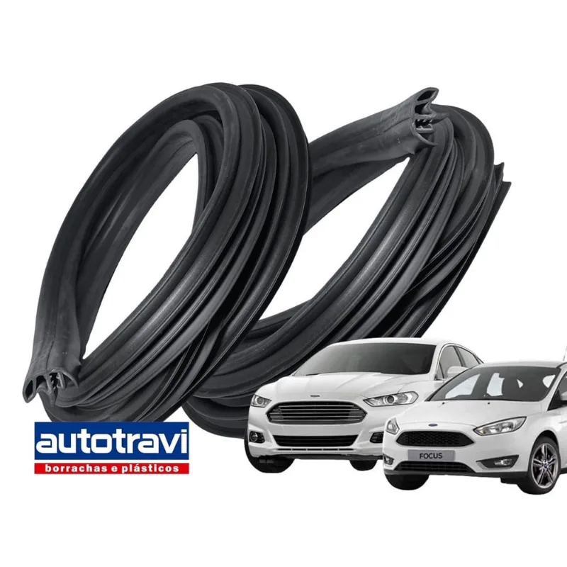 Conjunto de Borrachas de Porta para Focus Fusion 2013 a 2019 - Fabricadas pela autotravi
