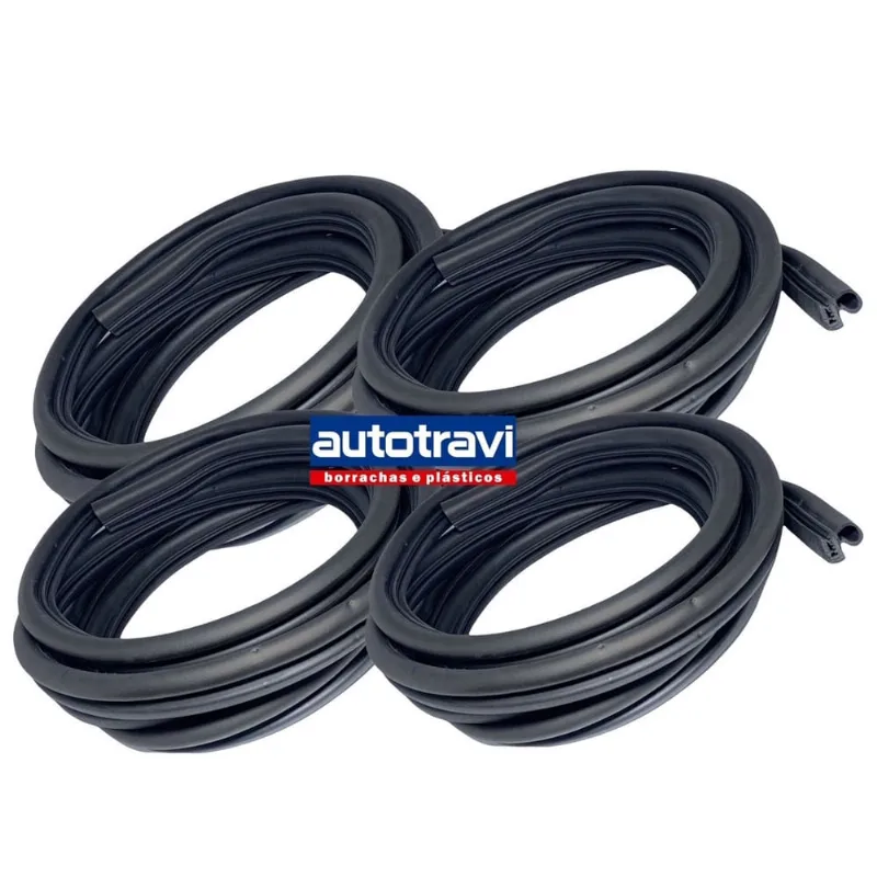 Kit 4 Borrachas Guarnição de Porta S10 Blazer Silverado L200 Outdoor Hilux Ranger 1997 a 2004 Explorer
