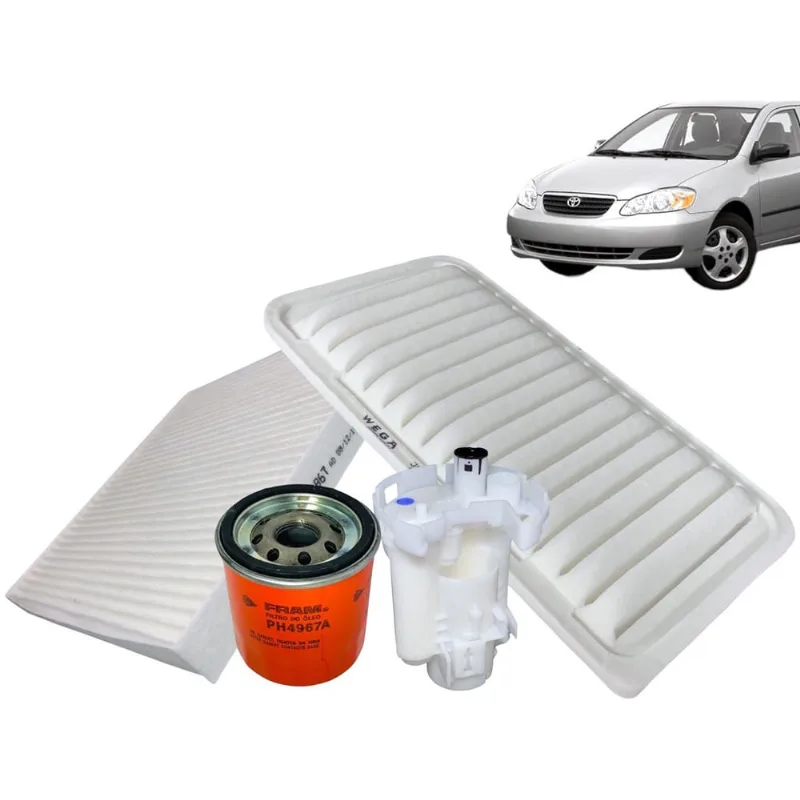 Kit de Filtros Corolla 1.8 16v 2003 2004 2005 2006 2007 2008 fram/ wega