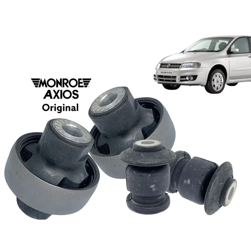 Kit 4 Bucha Bandeja Fiat Stilo 2003 a 2011 - Genuíno axios