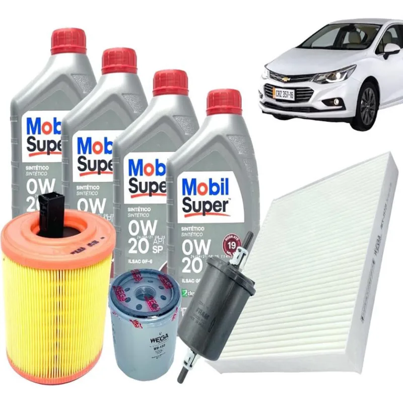 Kit Revisão Cruze 1.4 Turbo 2016 a 2021 óleo 0w20 + Filtros - Não Disponível