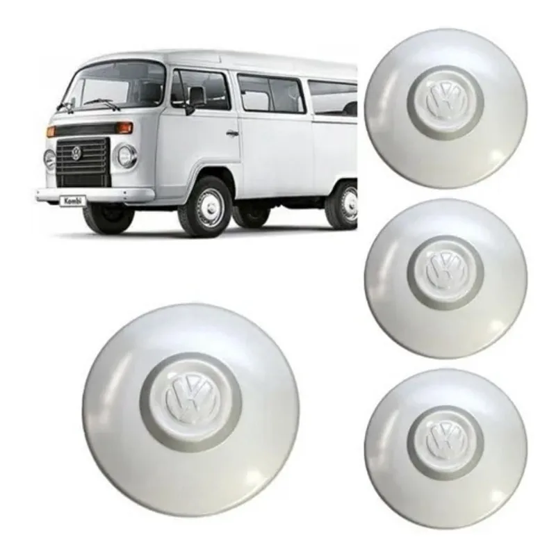 Jogo Calotas Kombi Clipper Fusca Brasilia Metal Cromado