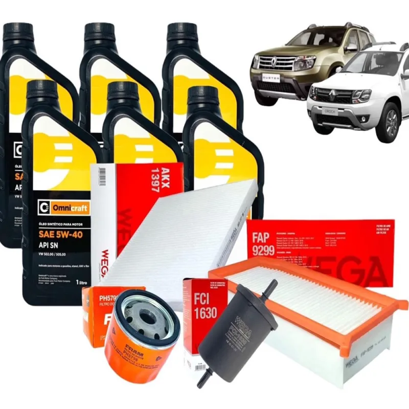 Kit Óleo Filtros Renault Duster Oroch 2.0 16v 2015 a 2021 - Não Disponível - Automotivo