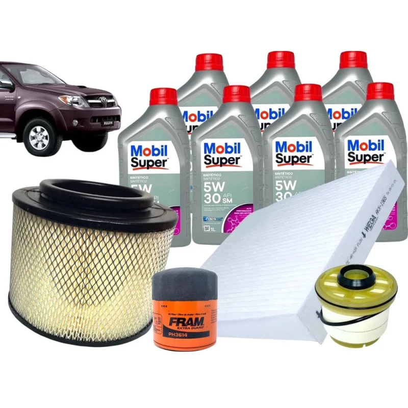 Kit Óleo Filtros Hilux 2.5 3.0 16v SW4 Diesel 2005 a 2011 - Não Disponível - Automotivo